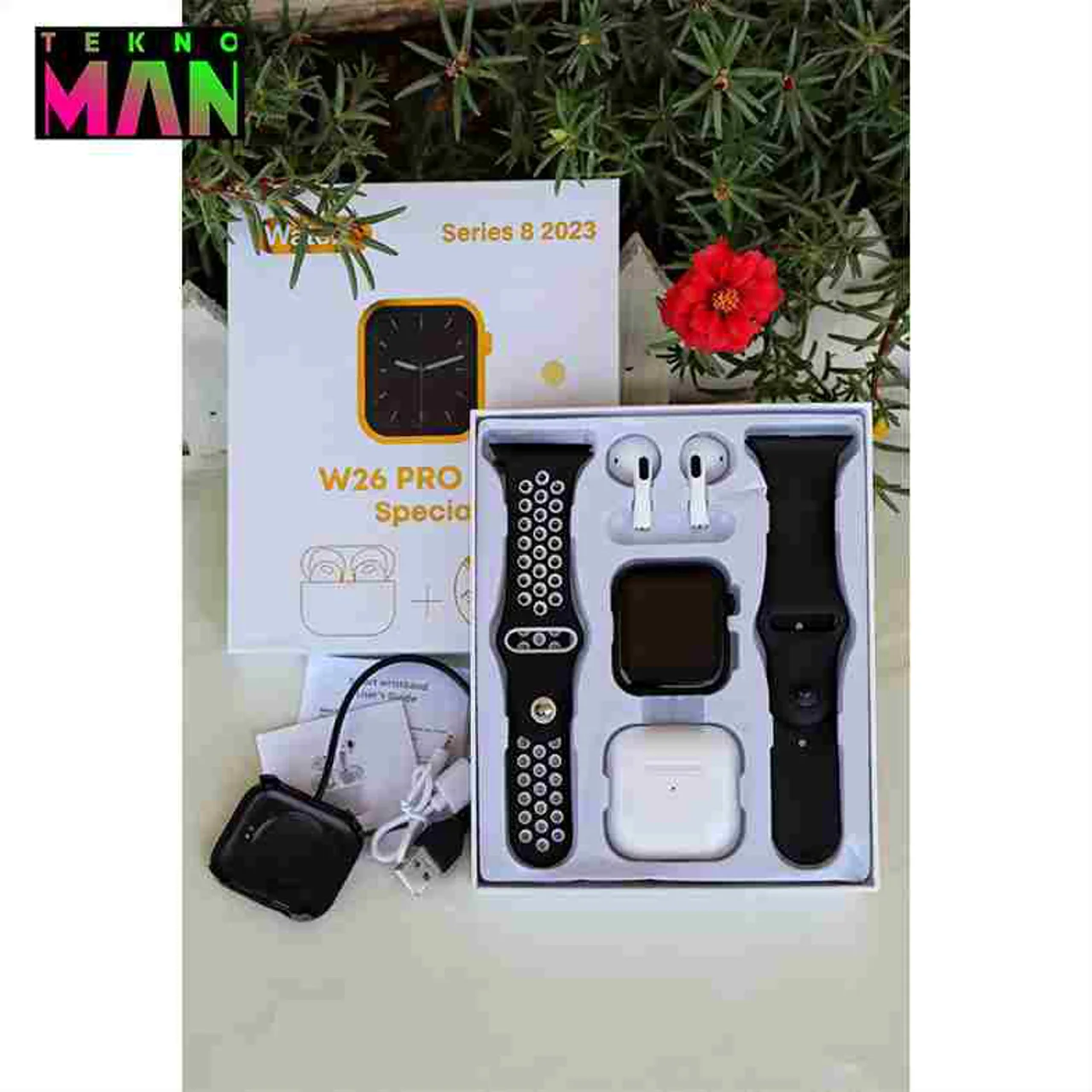 ساعت هوشمند و هندزفری بلوتوث W26 Pro Max