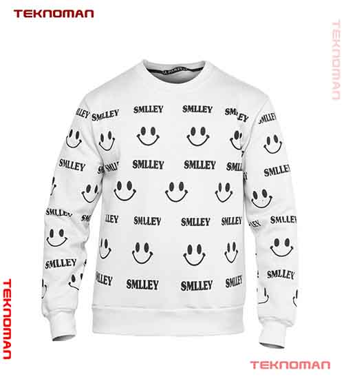 بلوز دورس یقه گرد SMILEY سفید