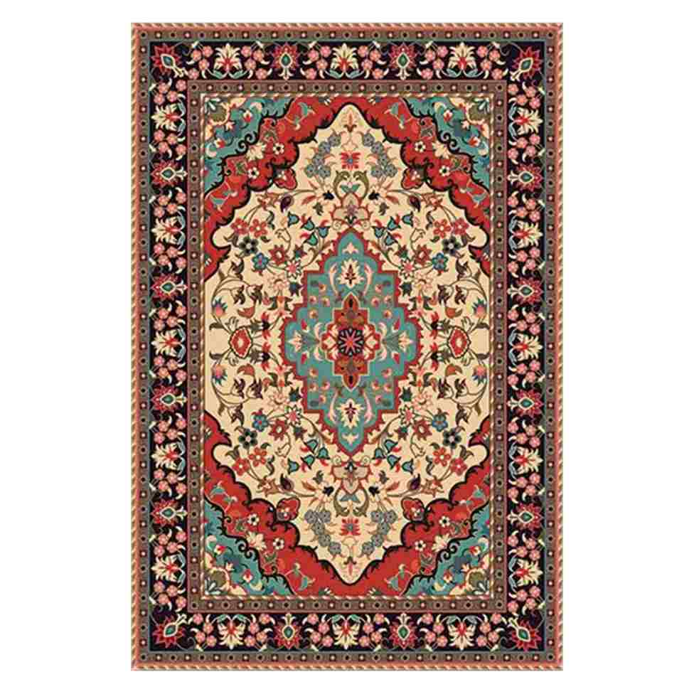 فرش مخمل طرح سنتی سایز 50×80 (پادری کوچک) کد 1229