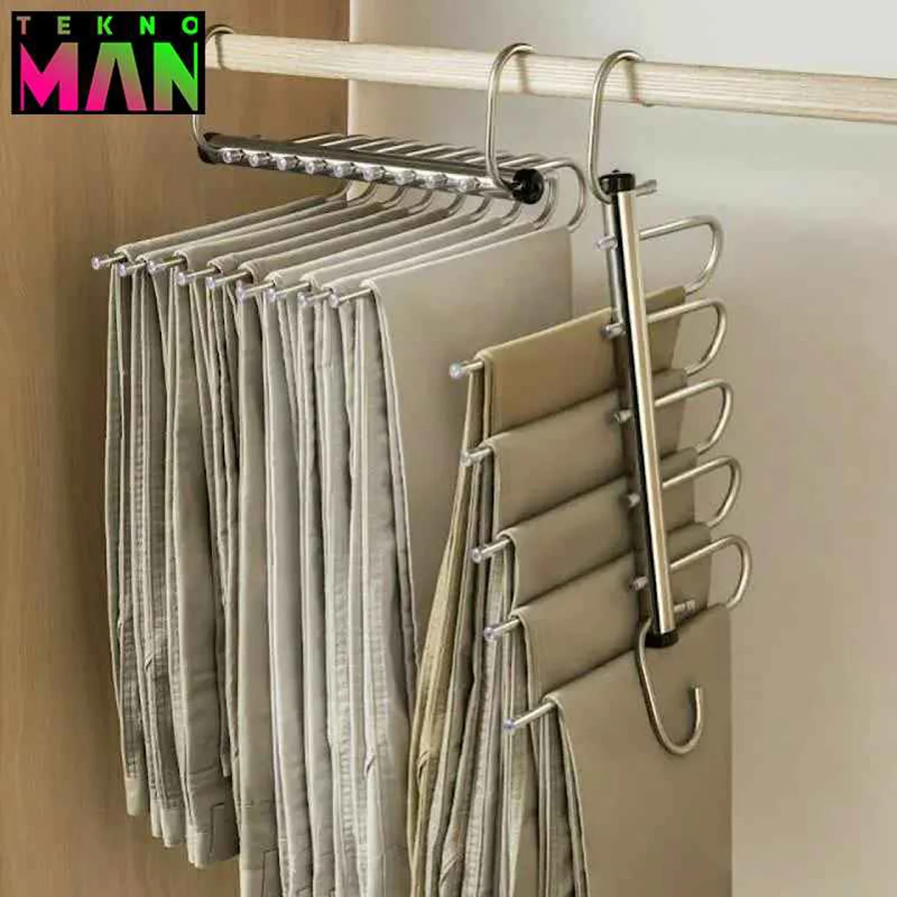 رخت آویز 5 طبقه رگالی مدل تمام استیل