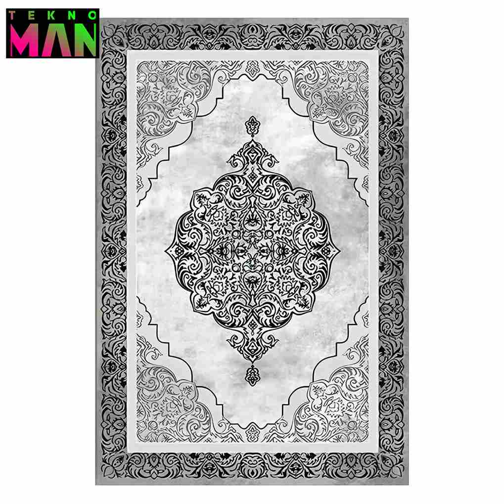 فرش مخمل طرح سنتی سایز 50×80 (پادری کوچک) کد 1214