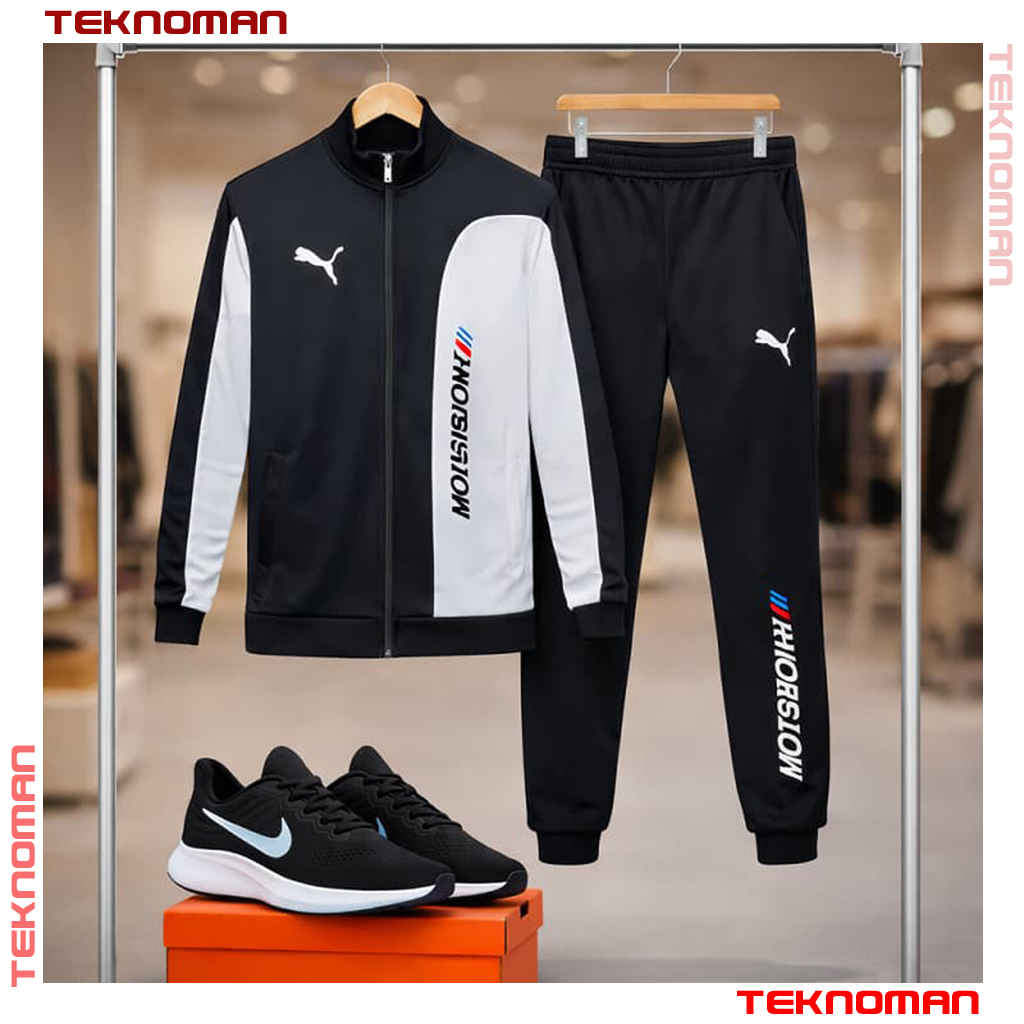 ست سوییشرت شلوار MotorSport + کفش ورزشی Nike