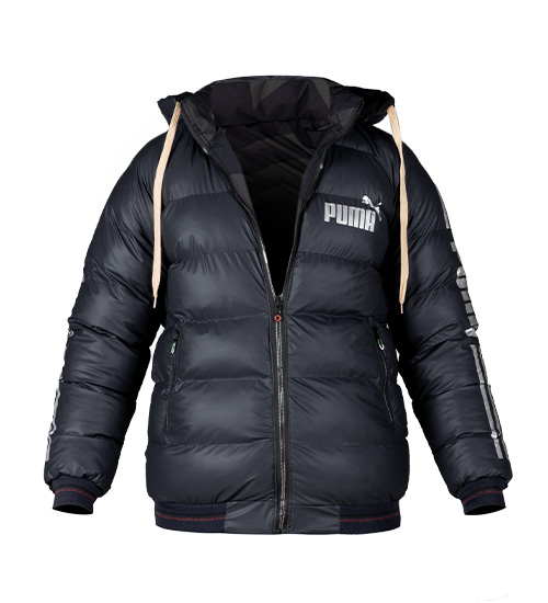 کاپشن اسپرت سیلیکونی مردانه دورو کلاه دار Puma موجود در 2 رنگ