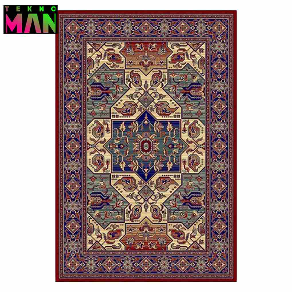 فرش مخمل طرح سنتی سایز 50×80 (پادری کوچک) کد 1253